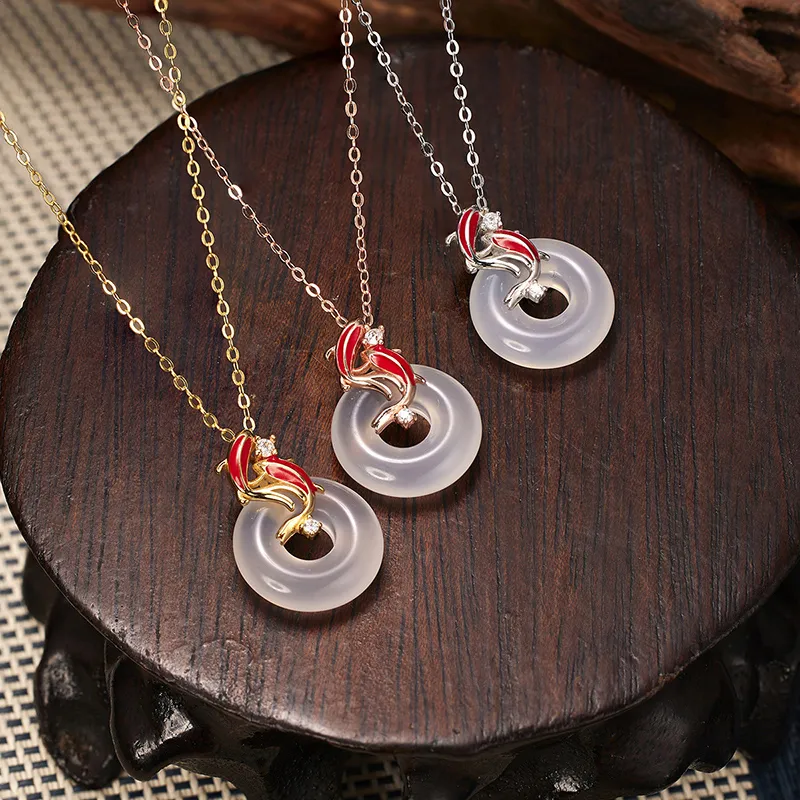 Zheng Baifu Chalcedony Necklaces Women's-2