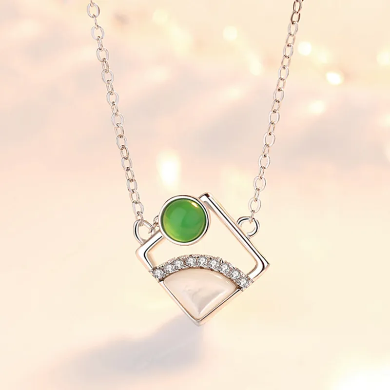 Zheng Baifu Glutinous Jade Jadeite Necklaces Women's-9