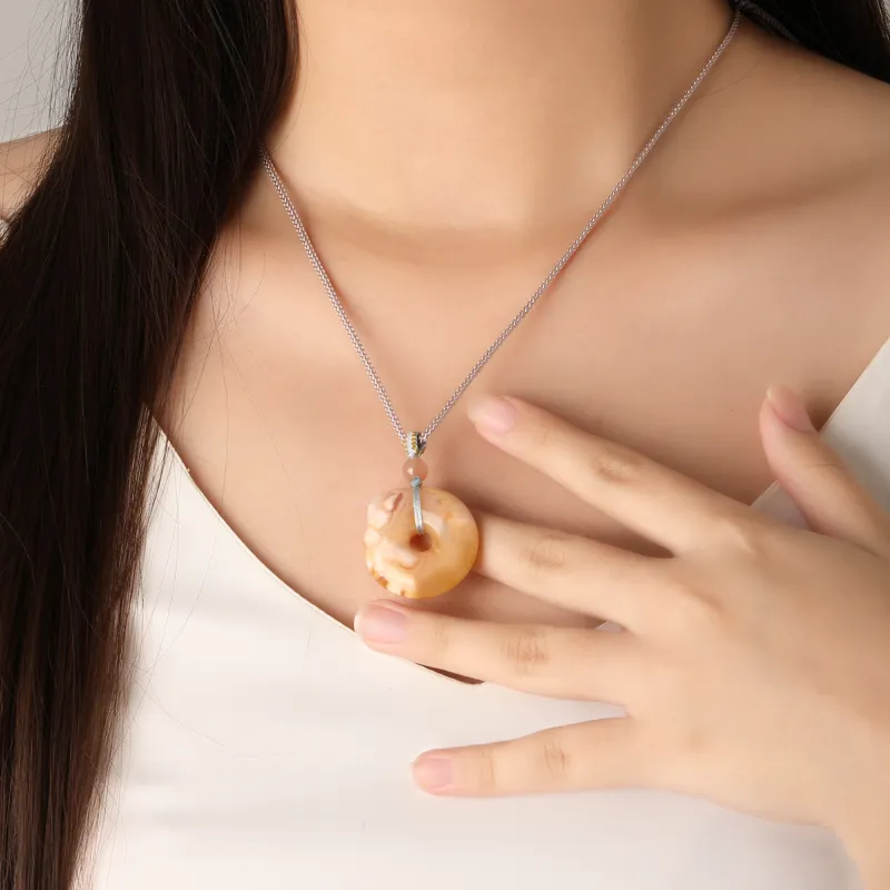 Zheng Baifu Agate Jade Necklaces Unisex-2