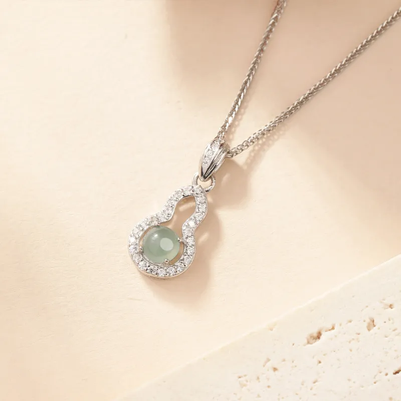 Zheng Baifu Glutinous Jade Jadeite Necklaces Women's-5