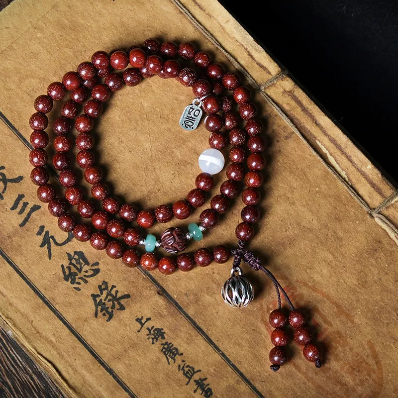 Zheng Baifu Bloodwood Wooden Bracelets Unisex-3