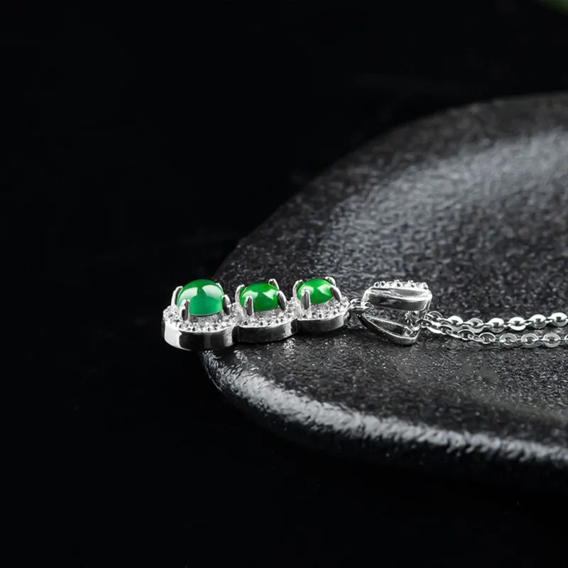 Zheng Baifu Glutinous Jade Jadeite Necklaces Women's-5