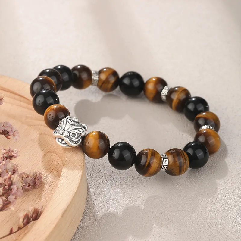 Zheng Baifu Natural Tiger's Eye Stone Bracelets Unisex-1