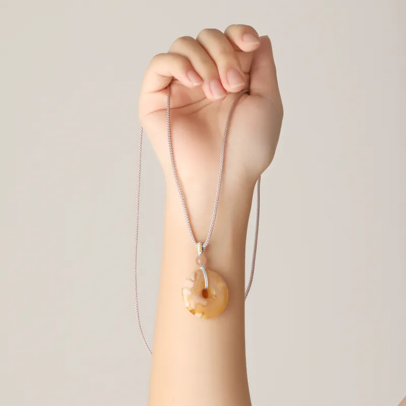Zheng Baifu Agate Jade Necklaces Unisex-3