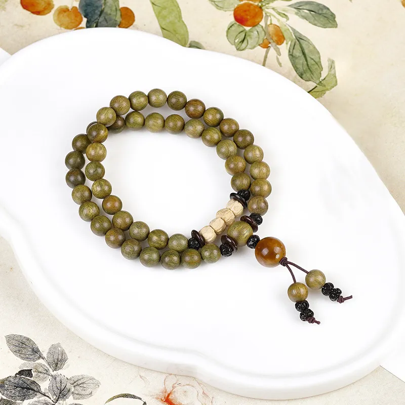 Zheng Baifu Green Sandalwood Bracelets Unisex-1