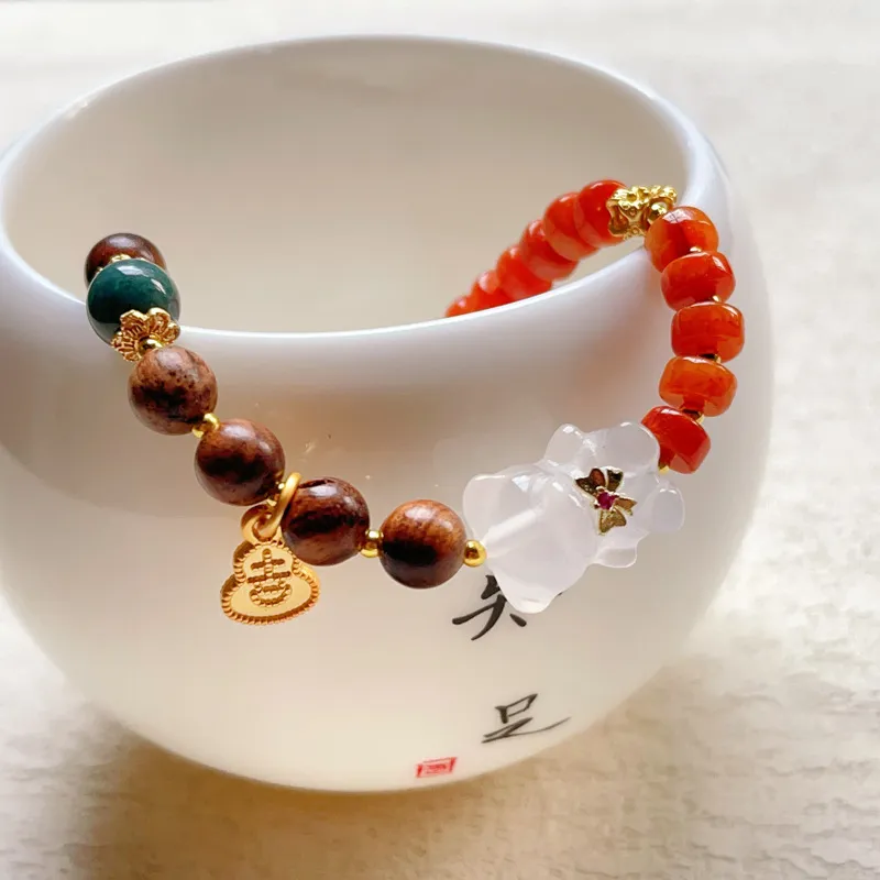 Zheng Baifu Sandalwood Wooden Bracelets Women's-4