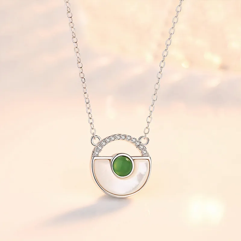 Zheng Baifu Glutinous Jade Jadeite Necklaces Women's-6