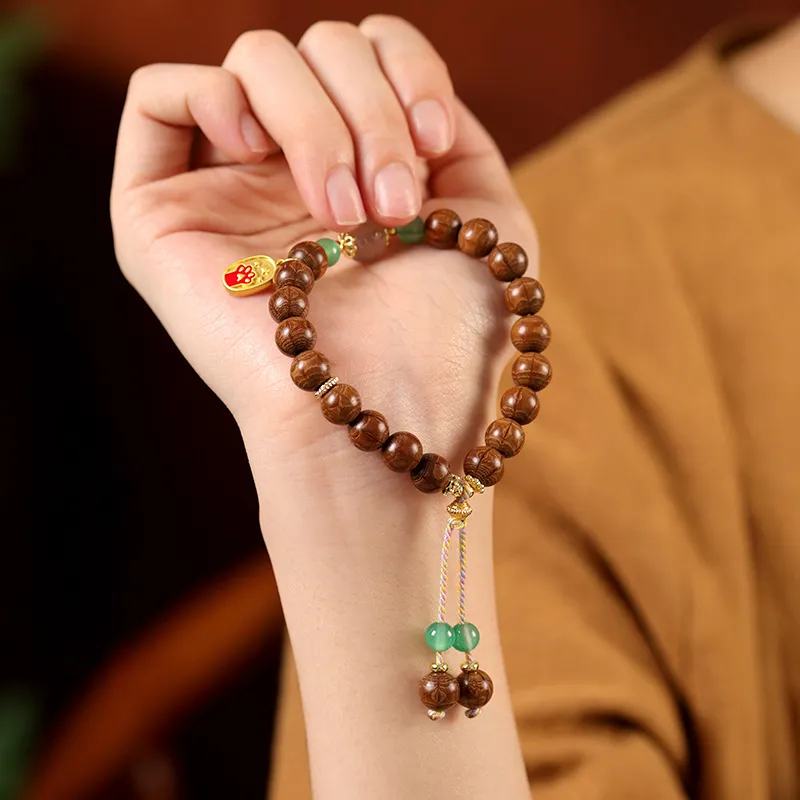 Zheng Baifu Zabelia Biflora Wooden Bracelets Unisex-3