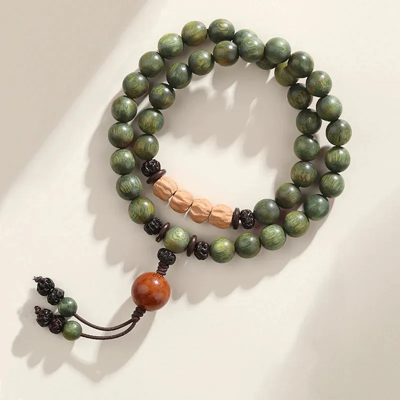 Zheng Baifu Green Sandalwood Bracelets Unisex-2