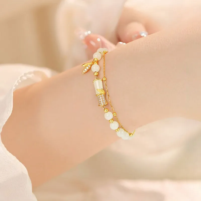 Zheng Baifu Hetian Jade Bracelets White Jade/Pale Greenish White Jade Women's-2
