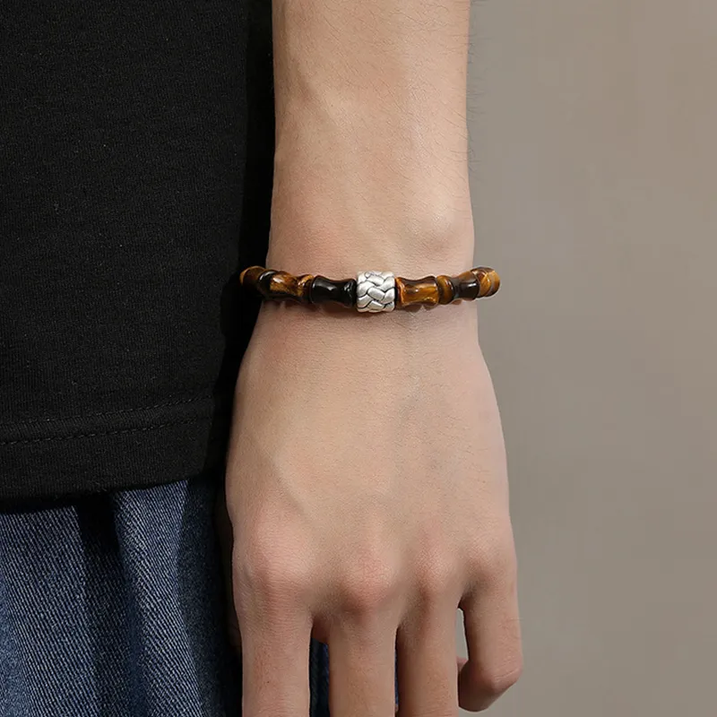 Zheng Baifu Natural Tiger's Eye Stone Bracelets Men's-2