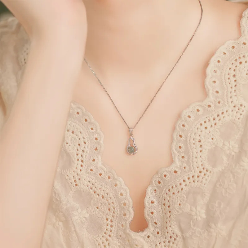 Zheng Baifu Glutinous Jade Jadeite Necklaces Women's-2