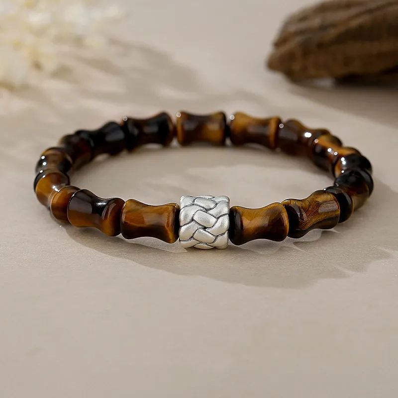 Zheng Baifu Natural Tiger's Eye Stone Bracelets Men's-5