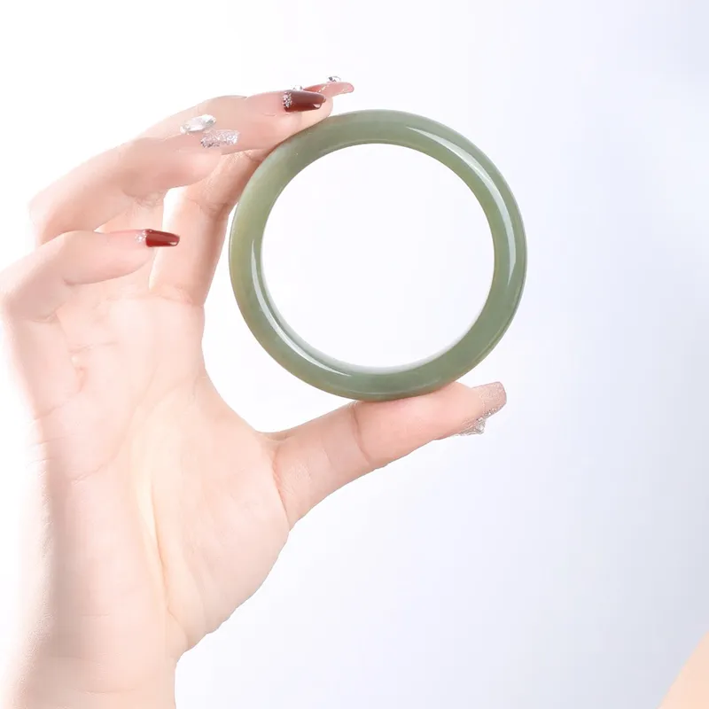 Zheng Baifu Bangles Green Jade Women's-6