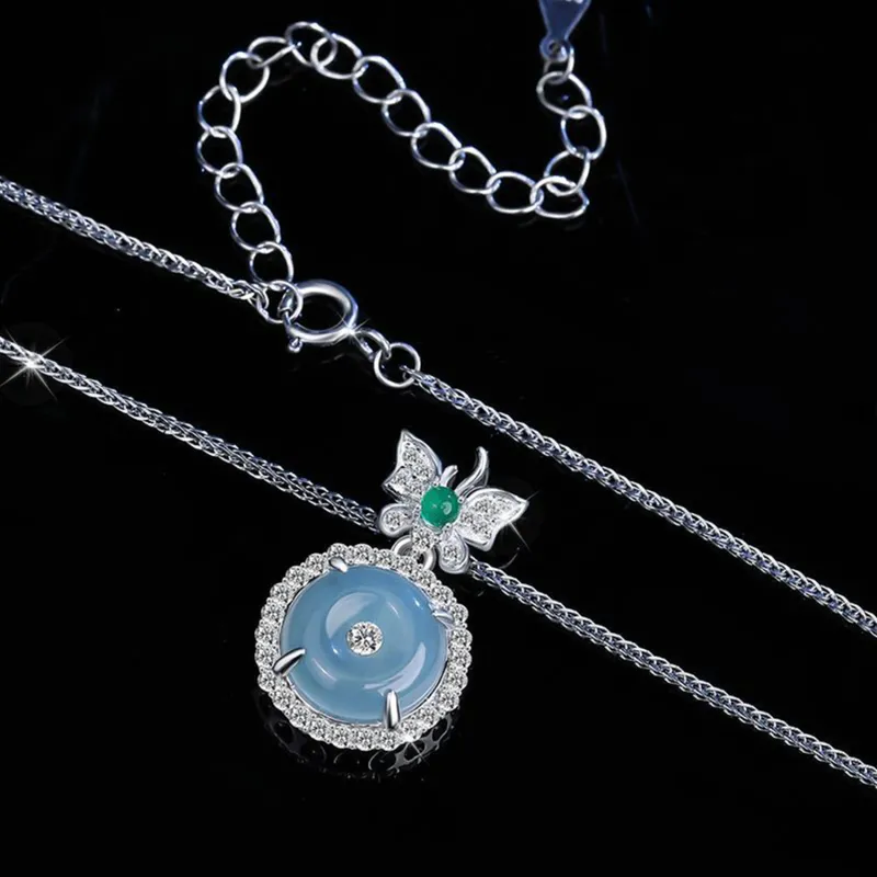 Zheng Baifu Glutinous Jade Jadeite Necklaces Women's-5