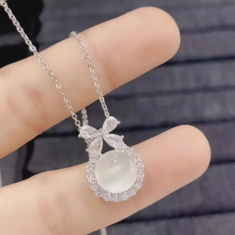 Zheng Baifu Chalcedony Jade Necklaces Women's-3