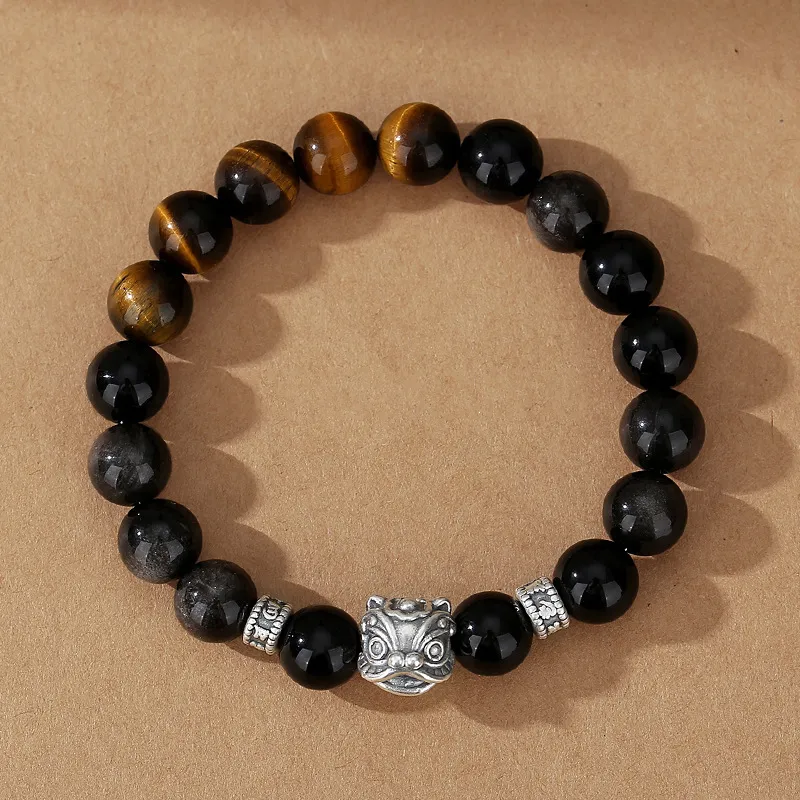 Zheng Baifu Natural Tiger's Eye Stone Bracelets Unisex-5
