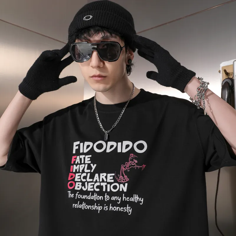 FIDO DIDO Short Sleeved T Shirts Unisex-15