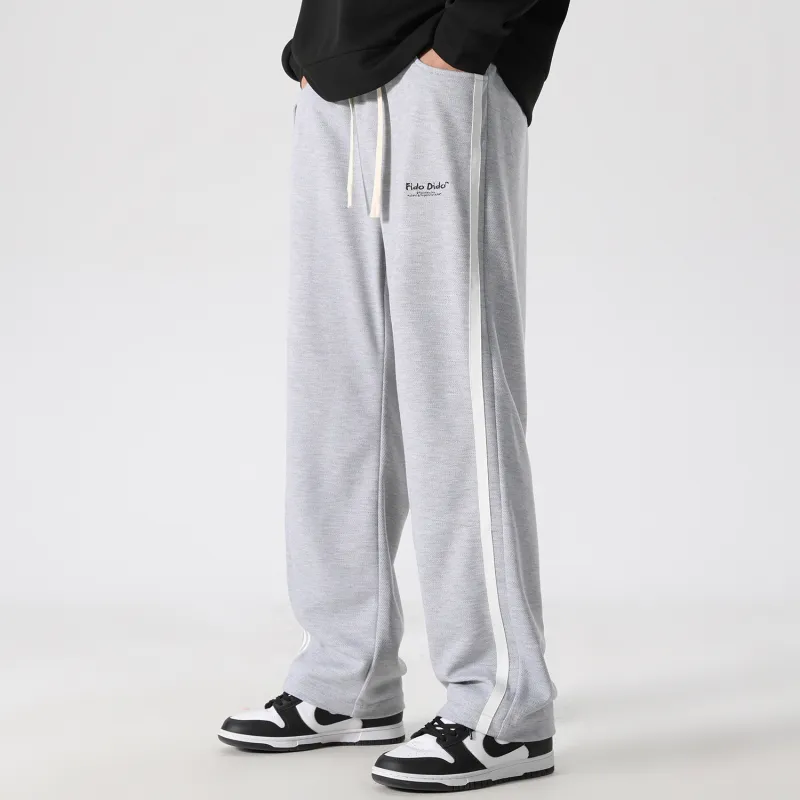 FIDO DIDO Knitted Sweatpants Unisex Couple's-12