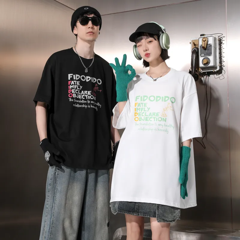 FIDO DIDO Short Sleeved T Shirts Unisex-13
