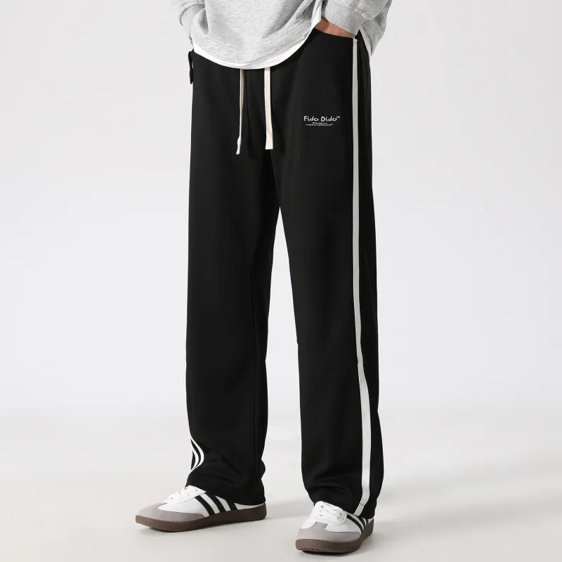 FIDO DIDO Knitted Sweatpants Unisex Couple's-4