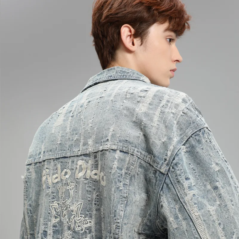 FIDO DIDO Denim Jackets Unisex-15