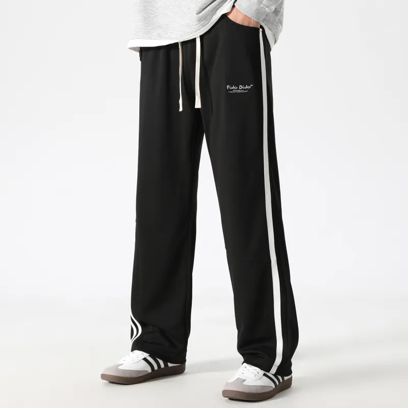 FIDO DIDO Knitted Sweatpants Unisex Couple's-3