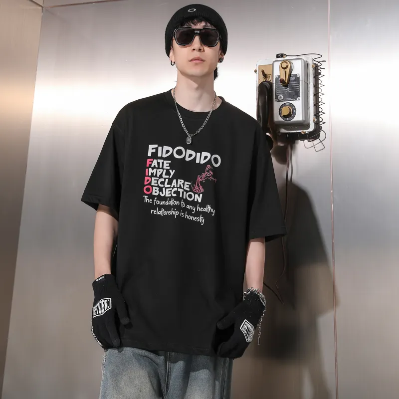 FIDO DIDO Short Sleeved T Shirts Unisex-17
