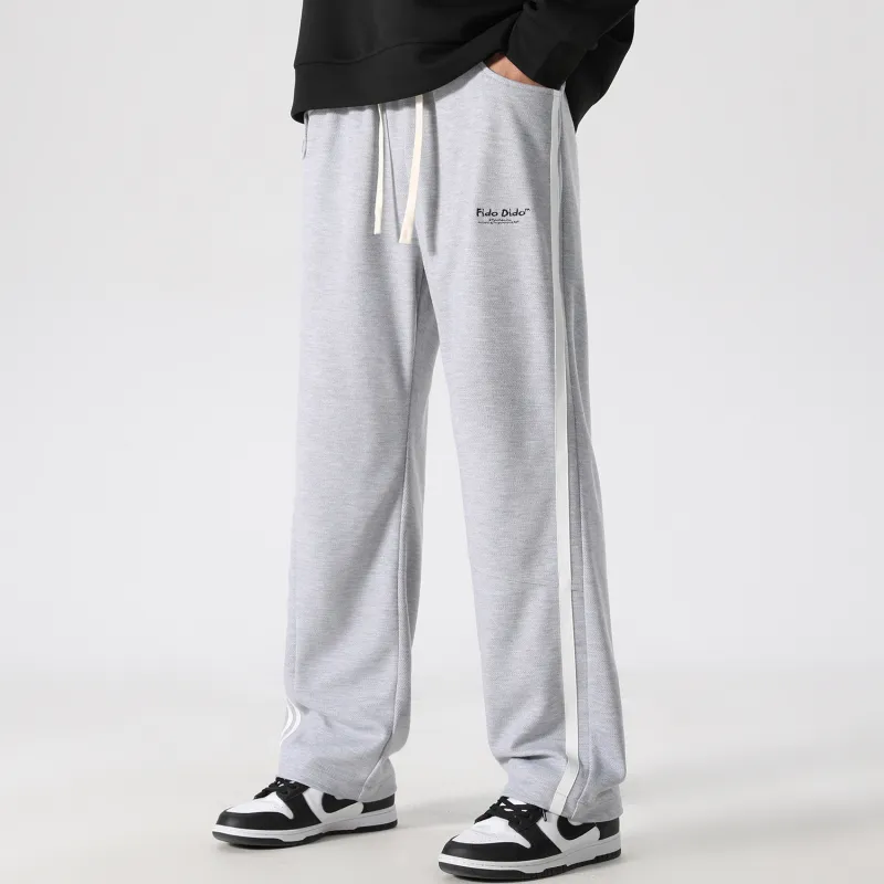 FIDO DIDO Knitted Sweatpants Unisex Couple's-17