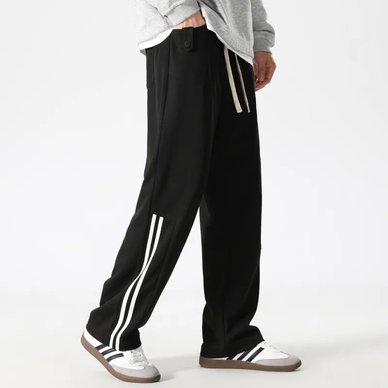 FIDO DIDO Knitted Sweatpants Unisex Couple's-5