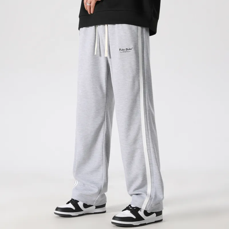 FIDO DIDO Knitted Sweatpants Unisex Couple's-15