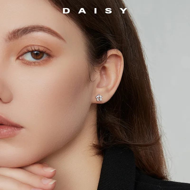 Daisy Dream 999 Fine Silver Stud Earrings Women's-1