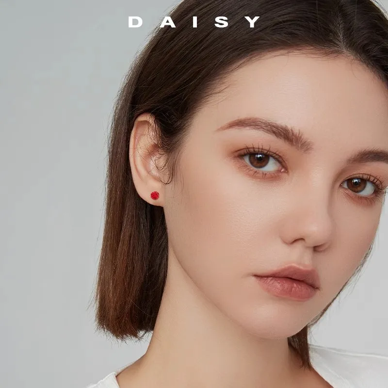 Daisy Dream 999 Fine Silver Stud Earrings Women's-3