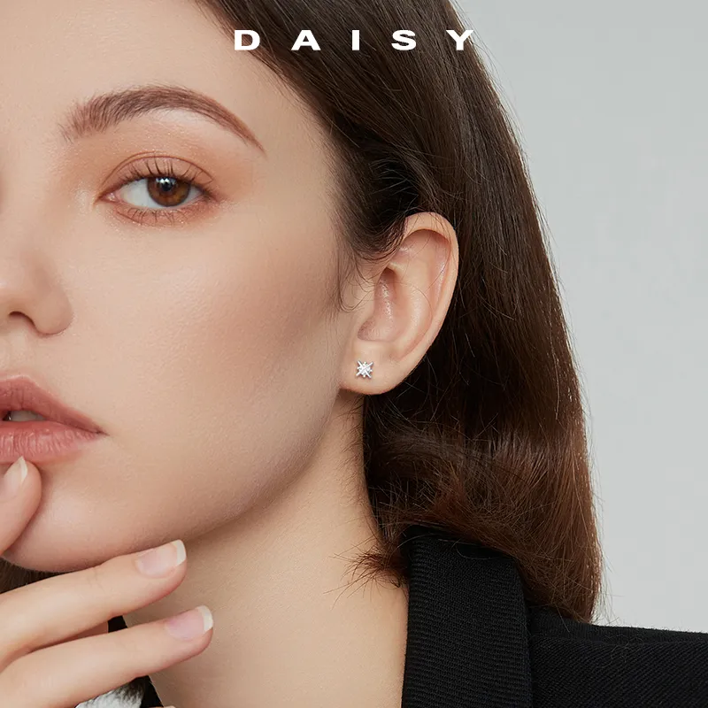 Daisy Dream S999 Fine Silver Stud Earrings Women's-3