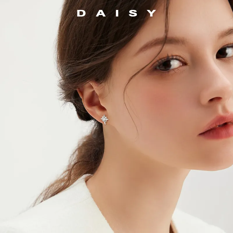 Daisy Dream 999 Fine Silver Stud Earrings Unisex-3