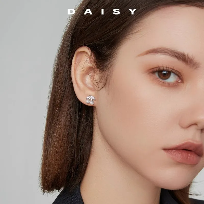 Daisy Dream Full Sterling Silver Stud Earrings Women's-1
