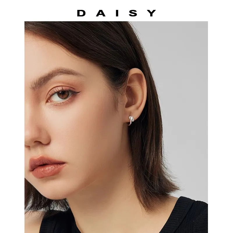 Daisy Dream Full Sterling Silver Earrings Unisex-3