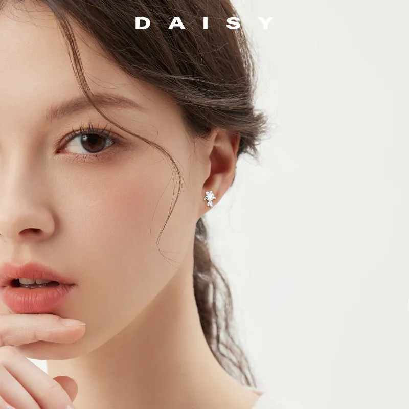 Daisy Dream Full Sterling Silver Stud Earrings Women's-1