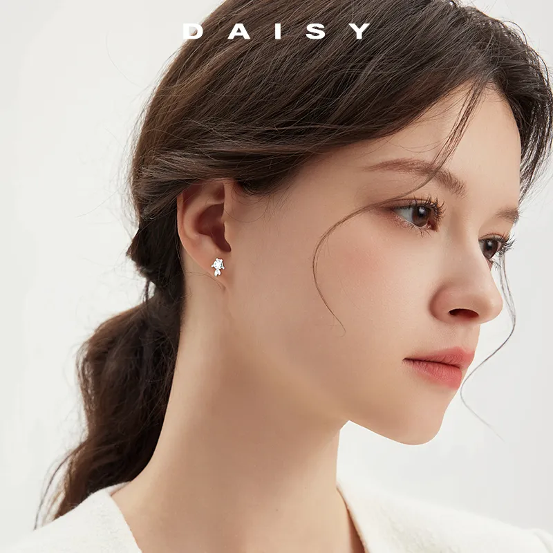 Daisy Dream Full Sterling Silver Stud Earrings Women's-3