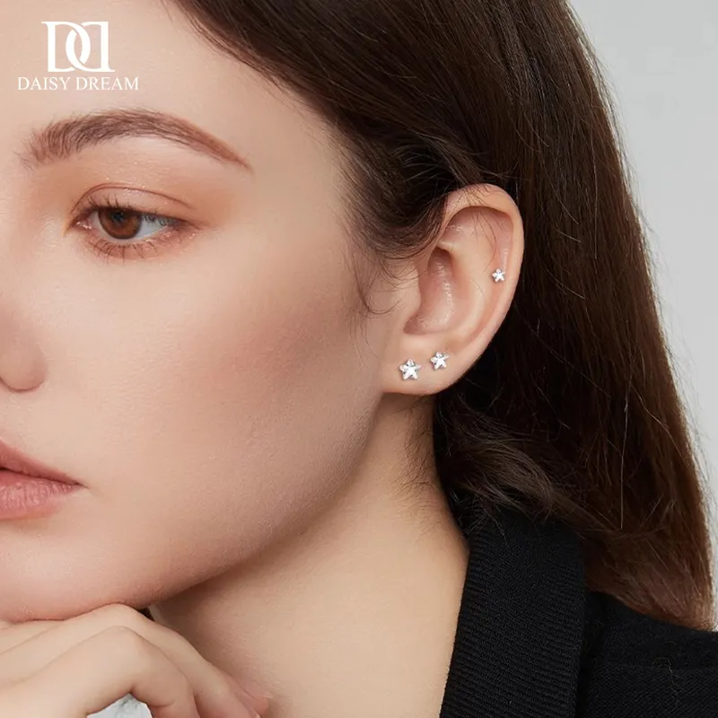 Daisy Dream 999 Fine Silver Stud Earrings Women's-3