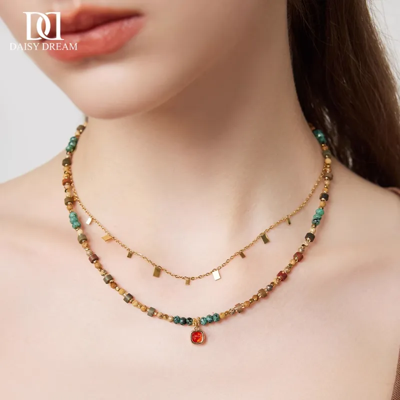 Daisy Dream Zircon Necklaces Women's-3