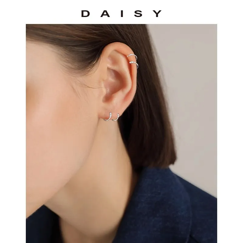 Daisy Dream Full Sterling Silver Earrings Unisex-2