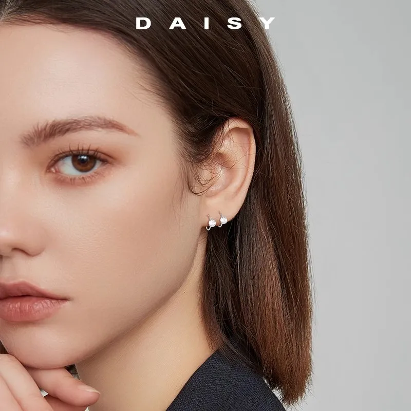 Daisy Dream Full Sterling Silver Earrings Women's-3