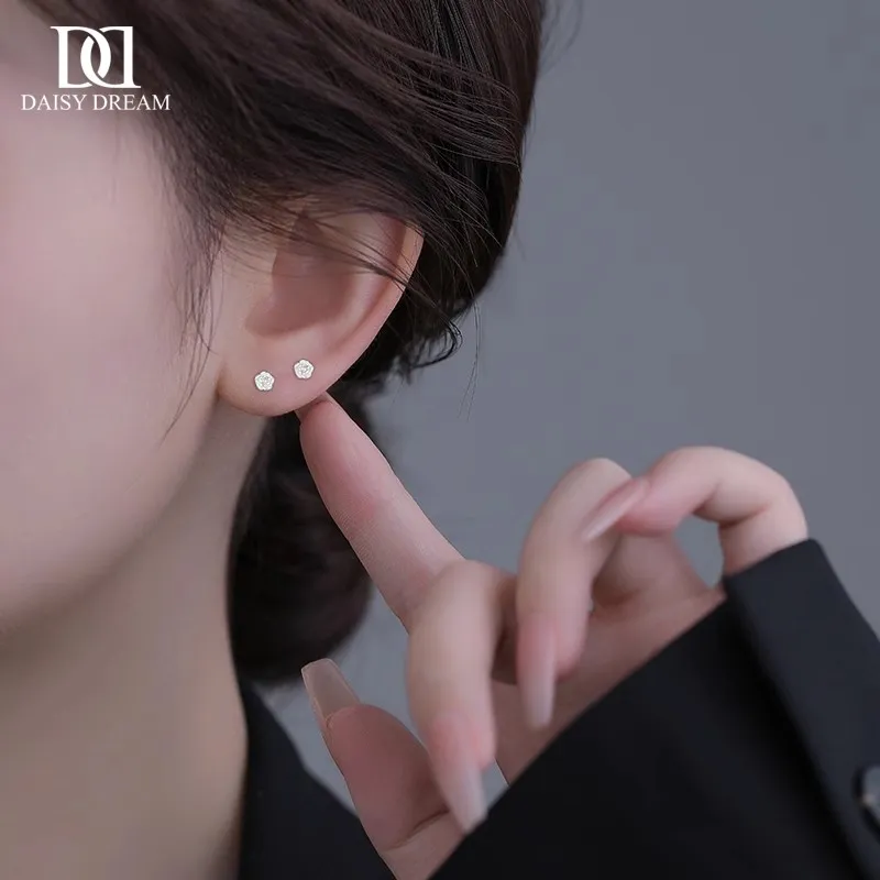 Daisy Dream Full Sterling Silver Stud Earrings Women's-3