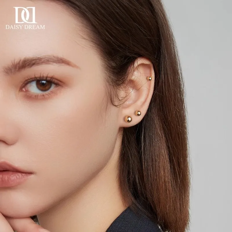 Daisy Dream 999 Fine Silver Stud Earrings Unisex-1