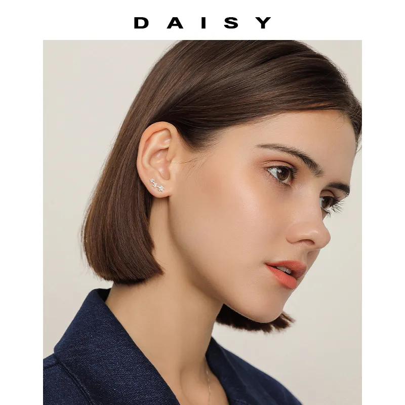 Daisy Dream Full Sterling Silver Stud Earrings Women's-1