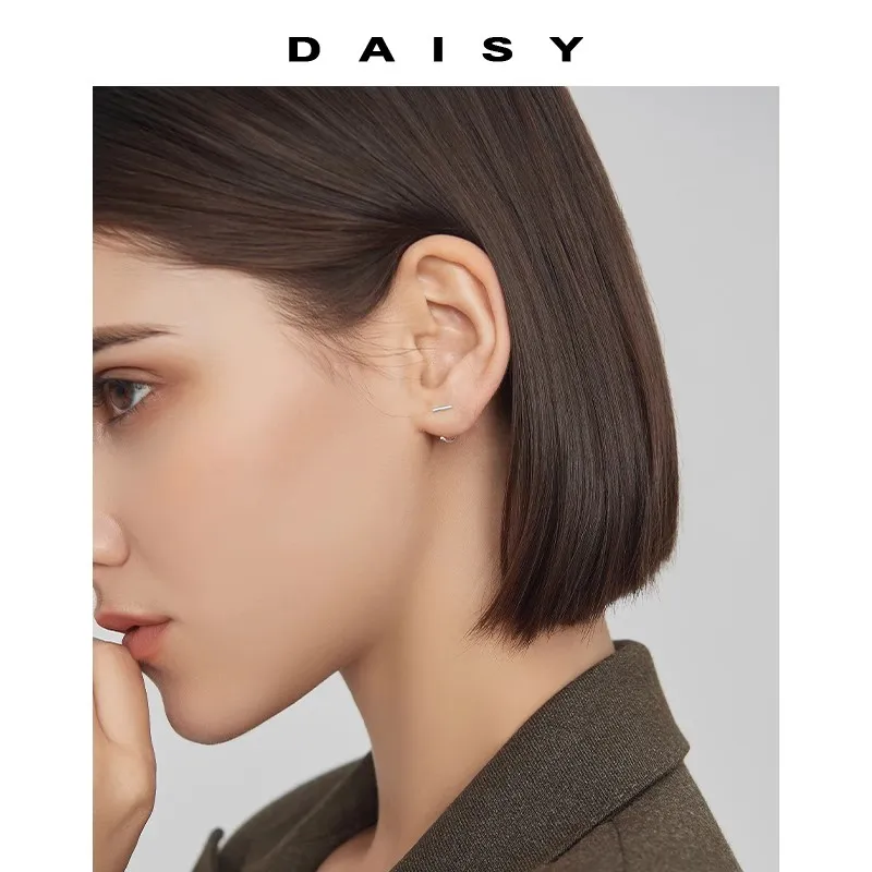 Daisy Dream Full Sterling Silver Stud Earrings Unisex-1