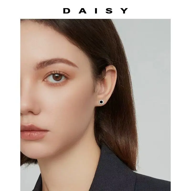 Daisy Dream Full Sterling Silver Stud Earrings Unisex-2