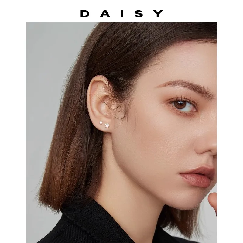 Daisy Dream Full Sterling Silver Stud Earrings Women's-1
