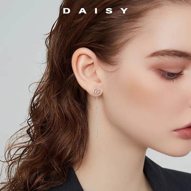 Daisy Dream 999 Fine Silver Earrings Women's-2